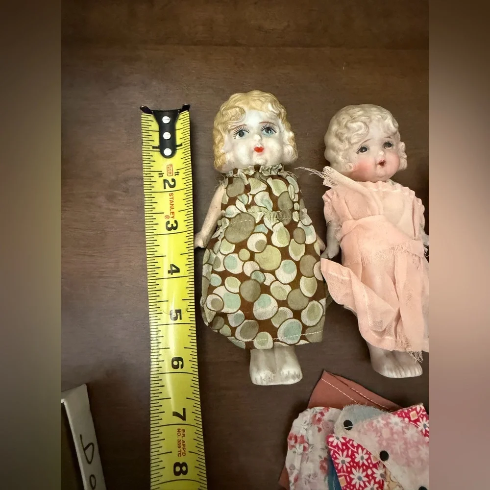 Set of 5 Frozen Charlotte porcelain bisque dolls Antique - Picture 10 of 11